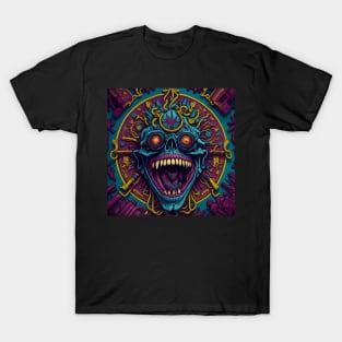 Unleashed Disorder: Psychedelic Array of Monstrous Zombie T-Shirt